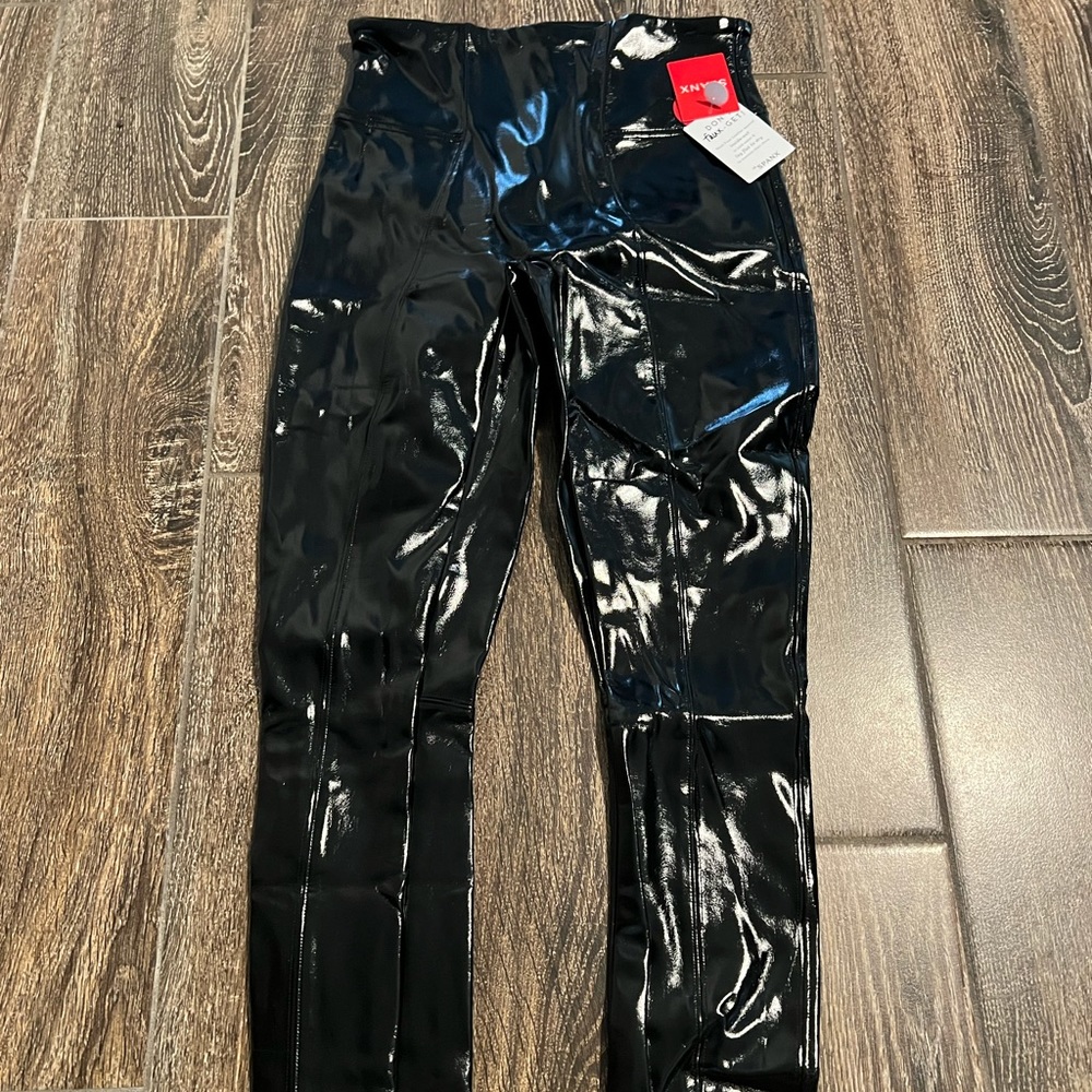 Spanx pleather leggings
